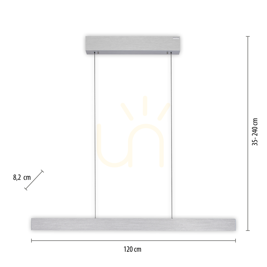 Wyświetl Lampa Wisząca PURE E-MOTION 2570-95 Srebrny 2xLED Lampa Wisząca PURE E-MOTION 2570-95 Srebrny 2xLED