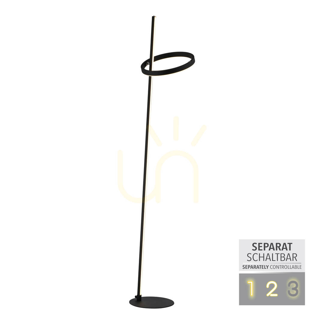 Zobacz Lampa Podłogowa RITUS 15397-18 Czarny 2xLED Lampa Podłogowa RITUS 15397-18 Czarny 2xLED