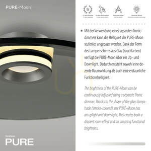 Plafon PURE MOON 6095-15 Szary 2xLED small 5