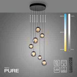 Lampa Wisząca PURE POPUP 2587-15 Szary 7xLED 4 Lampa Wisząca PURE POPUP 2587-15 Szary 7xLED small 4