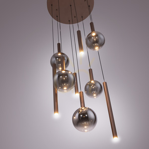 Lampa Wisząca BOWL 2287-23 Brązowy 9xLED small 4