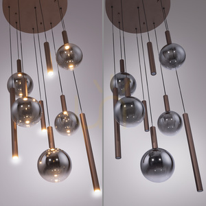 Lampa Wisząca BOWL 2287-23 Brązowy 9xLED small 5
