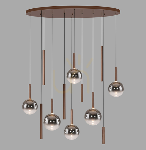 Sprawdź Lampa Wisząca BOWL 2288-23 Brązowy 12xLED