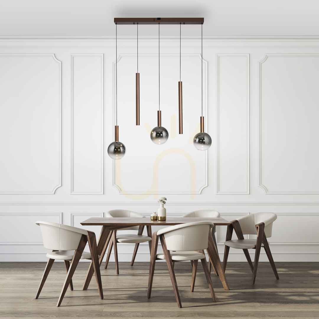 Pokaż Lampa Wisząca BOWL 2286-23 Brązowy 5xLED Lampa Wisząca BOWL 2286-23 Brązowy 5xLED
