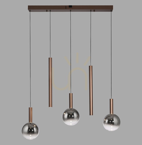 Sprawdź Lampa Wisząca BOWL 2286-23 Brązowy 5xLED