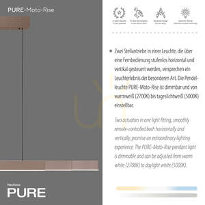 Lampa Wisząca PURE MOTO-RISE 2545-34 Brązowy 3xLED small 8