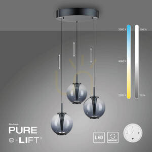 Lampa Wisząca PURE E-Infinity 2222-15 Szary 3xLED small 1