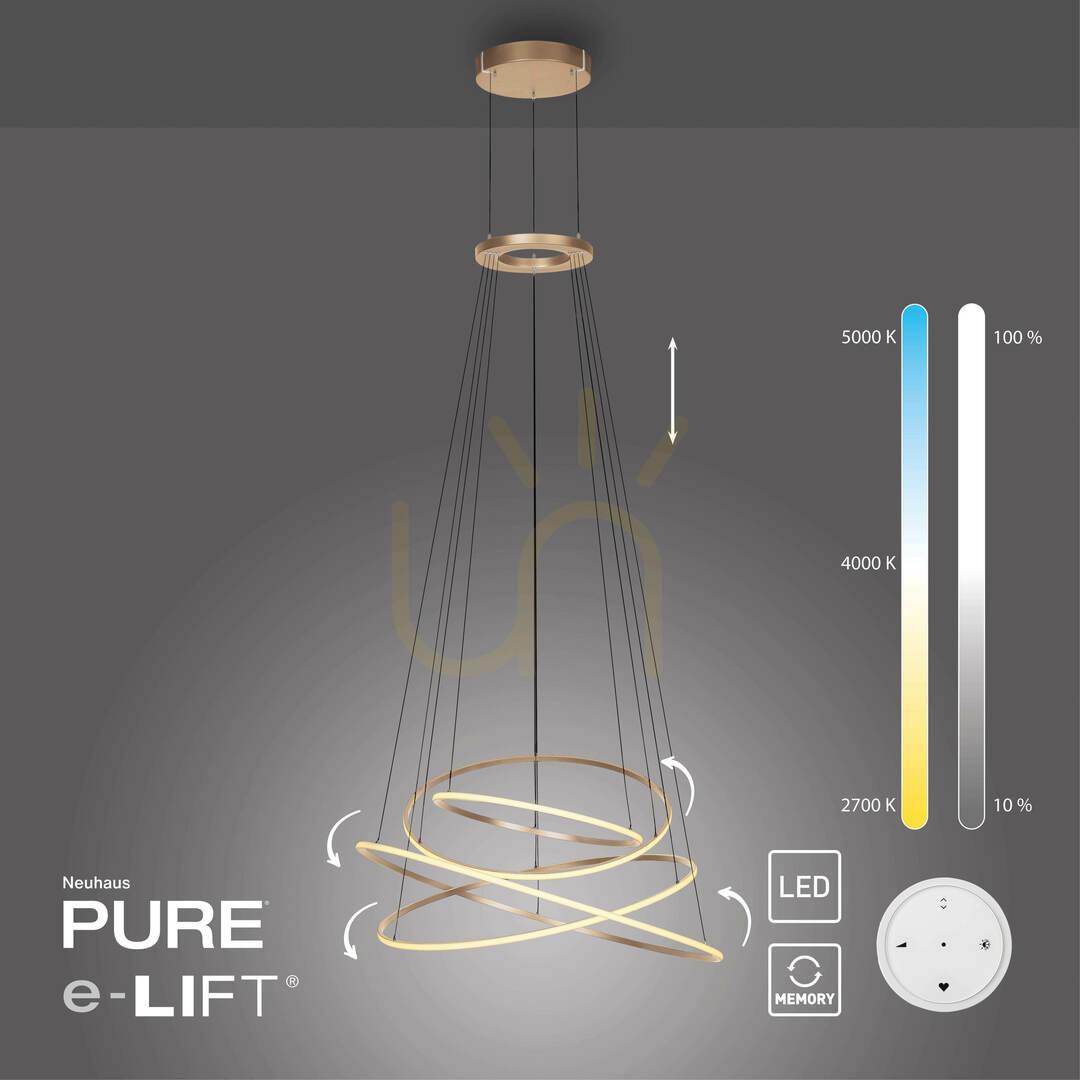 Sprawdź Lampa Wisząca PURE E-FLYING RINGS 2566-97 Brązowy 1xLED Lampa Wisząca PURE E-FLYING RINGS 2566-97 Brązowy 1xLED