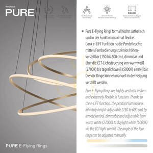 Lampa Wisząca PURE E-FLYING RINGS 2566-97 Brązowy 1xLED 9 Lampa Wisząca PURE E-FLYING RINGS 2566-97 Brązowy 1xLED small 9