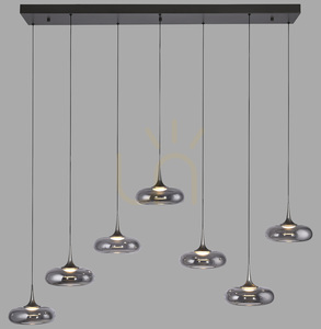 Lampa Wisząca POSH 15695-15 Szary 7xLED 0 Lampa Wisząca POSH 15695-15 Szary 7xLED small 0