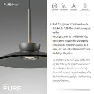 Lampa Wisząca PURE MOON 2193-15 Szary 6xLED small 9