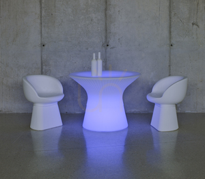 Stolik Ogrodowy CAPRI 3178 Biały 1xLED small 3