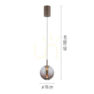 Lampa Wisząca PURE INFINITY 2220-97 Brązowy 1xLED small 7