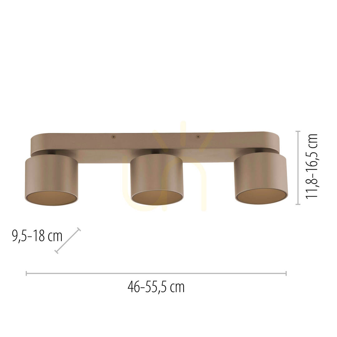 Wyświetl Plafon PURE CUP 6227-97 Brązowy 3xLED Plafon PURE CUP 6227-97 Brązowy 3xLED
