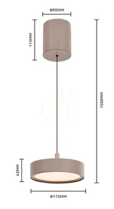 Lampa wisząca jedynka VALENSOLE kaszmirowa 6062-113 Aviano small 5