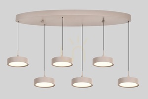 Lampa wisząca Aviano VALENSOLE 7062-613 kaszmirowa, 6 punktów LED small 1