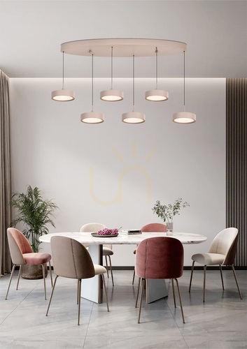 Sprawdź Lampa wisząca szóstka owalna VALENSOLE  kaszmirowa 7062-613 Aviano