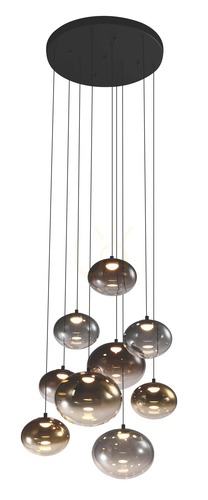 Sprawdź Lampa wisząca dziewiątka okrągła PESARO  czarna 5082-902 Aviano