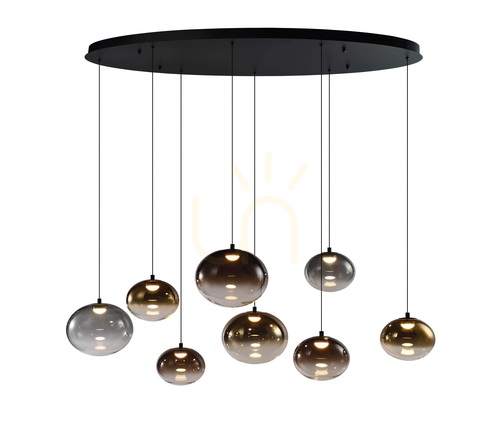 Sprawdź Lampa wisząca ósemka owalna PESARO czarna 7082-802 Aviano
