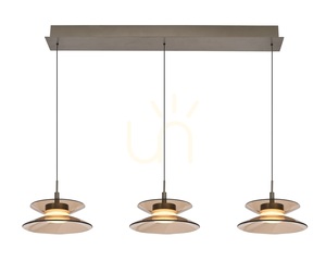 Lampa wisząca trójka prosta CREMA brąz / klosz coffee 7058-321 Aviano small 3