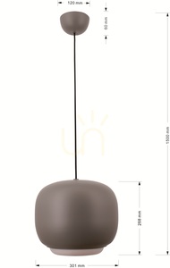 Lampa wisząca jedynka POSITANO szara 6026-117 Aviano small 4