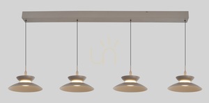 Lampa wisząca czwórka prosta GUBBIO kaszmirowa 7060-413 Aviano small 4
