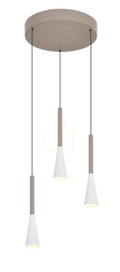 Lampa wisząca trójka okrągła TROMPTO kaszmirowa 5050-324 Aviano small 3