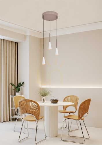 Sprawdź Lampa wisząca trójka okrągła TROMPTO kaszmirowa 5050-324 Aviano