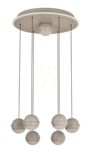 Lampa wisząca siódemka okrągła BIARRITZ kaszmirowa 5047-813 Aviano small 5