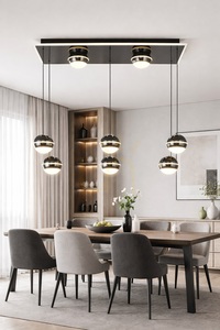 Lampa wisząca ósemka prostokątna BIARRITZ czarny chrom 7047-905 Aviano small 4