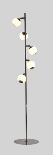 Sprawdź Lampa podłogowa piątka LED LUBERON czarny chrom 3051-505 Aviano