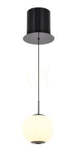 Lampa wisząca LED Aviano LUBERON 6051-105, czarny chrom, biała kula 12 cm small 2