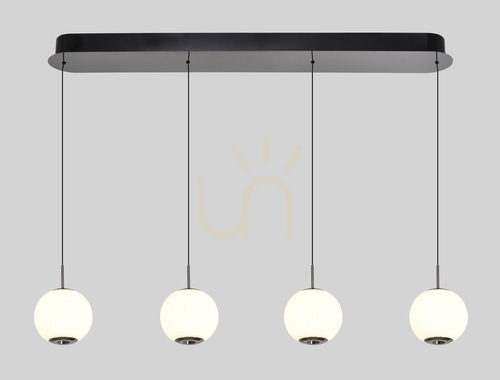 Sprawdź Lampa wisząca czwórka prosta LED LUBERON czarny chrom 7051-405 Aviano