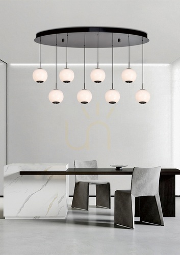 Sprawdź Lampa wisząca owalna ósemka LED LUBERON czarny chrom 7051-805 Aviano