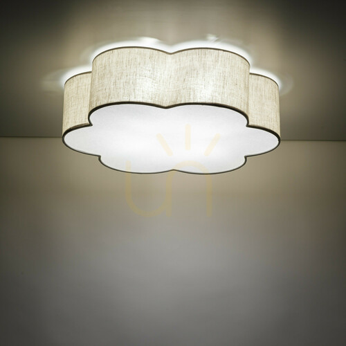 Sprawdź Plafon TK-Lighting CAPRI LEN 10746, beżowy, 49 cm, 4×E27