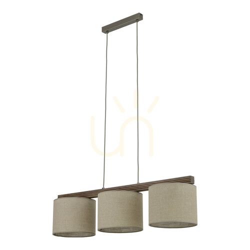 Sprawdź Viga Shade Orzech Lampa Wisząca 3 Xe27
