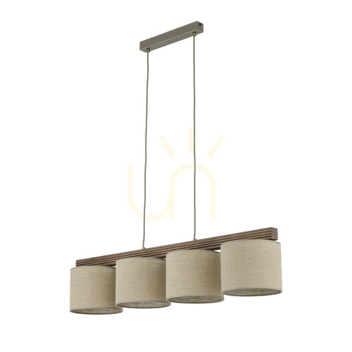 Sprawdź Viga Shade Orzech Lampa Wisząca 4 Xe27