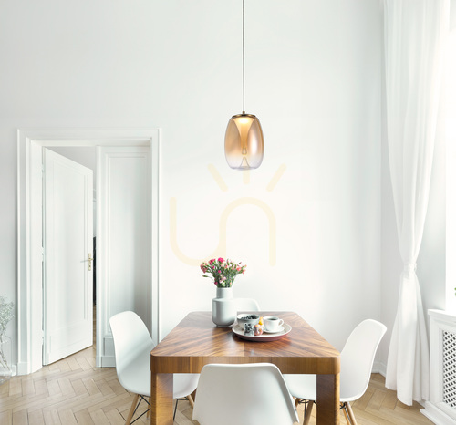 Sprawdź Lampa Wisząca Azzardo PAMELA 27 AMBER Mosiądz