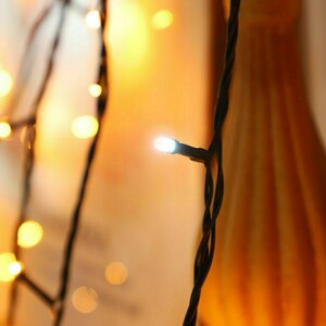 Zielony Lampki Choinkowe 200 Led 10m 2000 K + 6000 Flash Ip44 łączone Max 3 Zestawy IP44 small 6