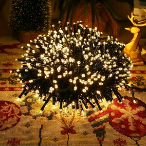 Zielony Lampki Choinkowe 700 Led 14m 2500 K 8 Trybów Ip44 IP44 small 1