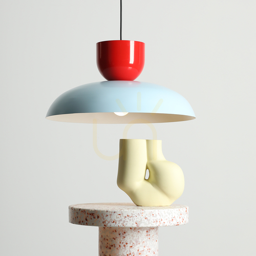 Sprawdź Lampa wisząca Aldex Ella Baby Blue + Red Chilli 47 cm, czarny przewód 1144G29_19_C