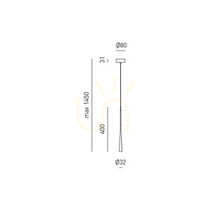 Lampa wisząca Gea Luce DAFNE S/P FDA1PN, czarna small 1