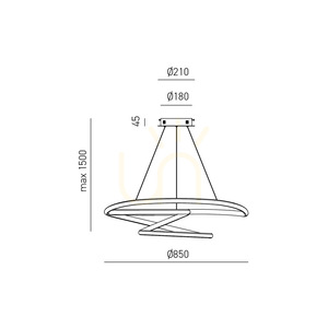 Lampa wisząca DIVA S/S FDISO4 Złoty Gea Luce small 1