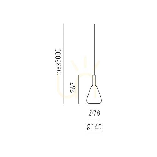 Sprawdź Lampa wisząca OFELIA S/11 MINI FOFST11M Transparentny Gea Luce