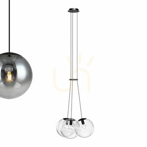 Lampa wisząca s.luce Orb Cluster 3 × E27, transparentne szklane kule Ø20 cm small 14