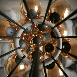 Lampa wisząca s.luce Orb Cluster 3xE27, szklane kule, transparentna, 40 cm small 3