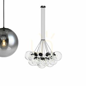 Żyrandol s.luce Orb Cluster 13-punktowy E27, brązowy, szklane kule 12 Żyrandol s.luce Orb Cluster 13-punktowy E27, brązowy, szklane kule small 12
