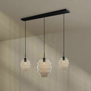 Lampa wisząca s.luce Echos 3-punktowa E27, transparentne szkło, 120 cm small 1