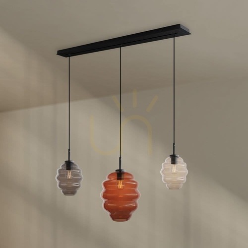 Sprawdź Lampa wisząca s.luce Echos 3-punktowa E27 szklana wielokolorowa 120 cm