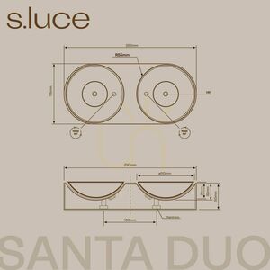 Reflektor sufitowy LED s.luce Santa Duo 22 W 4000 K złoty, podwójny, regulowany, ściemniany small 0